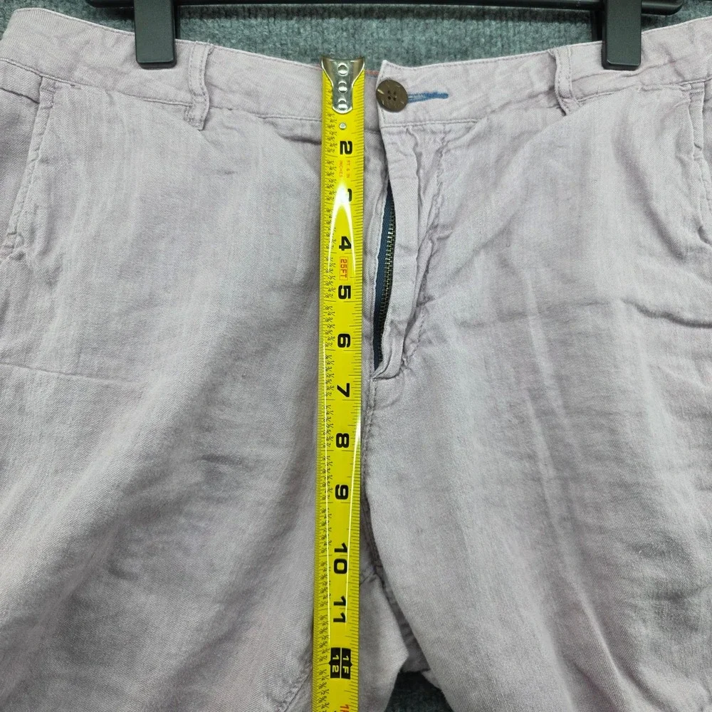 Faherty Mens Linen Organic Cotton Stretch Shorts 32 Lavender‎ Light Purple